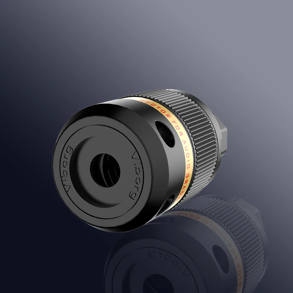 Pair Viborg VE501S+VF501S Pure Copper Silver plated Eu plug SCHUKO POWER CONNETOR