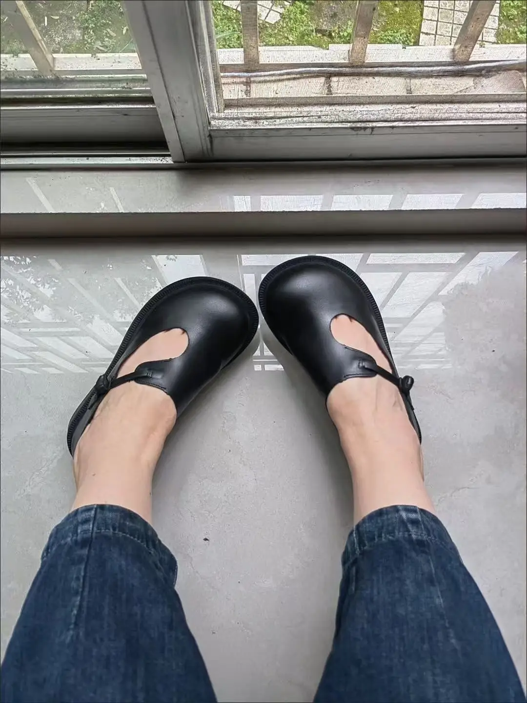 Careaymade-Genuine Leather Big Shoes Retro National Round Head Women's Shoes Original Leather Breathable Handmade Single Shoes view 6