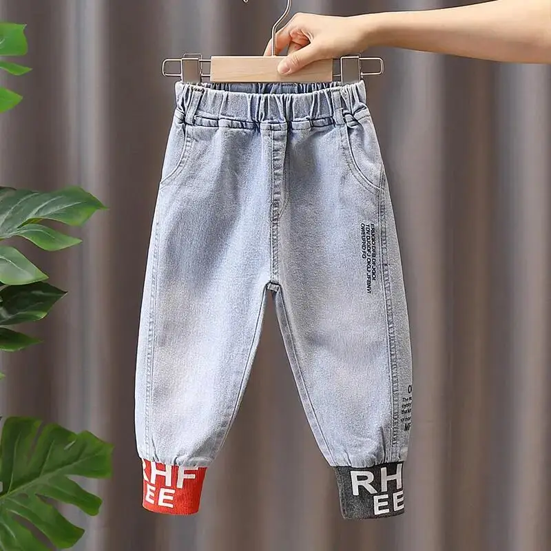 Boys' Jeans Spring and Autumn New Children's Korean Edition Western style Long Pants Fashion Casual Pants Kids trousers