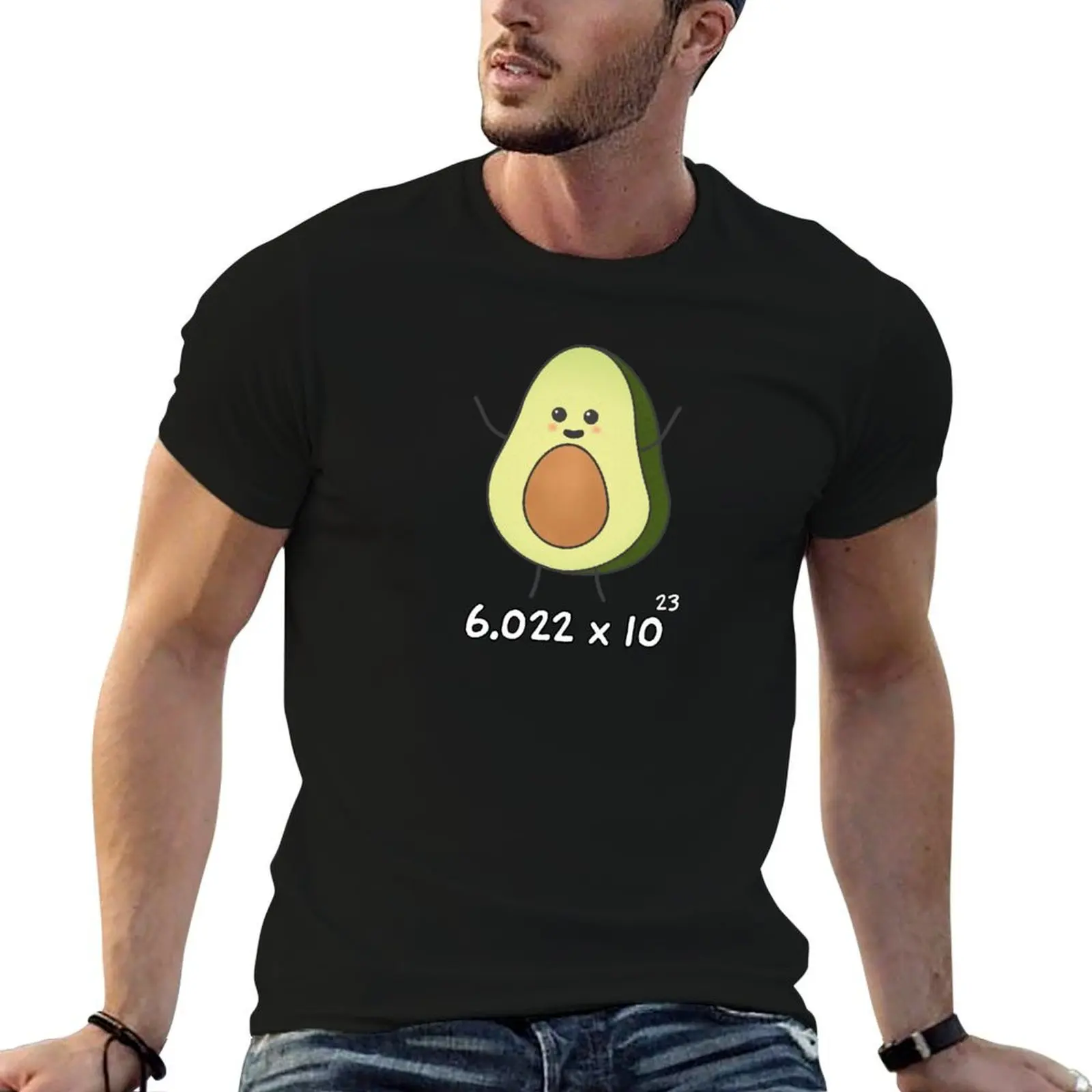 Avocadro numbers cute avocado chemist T-Shirt black cotton t-shirt plain for man package t shirt personalised T-Shirt