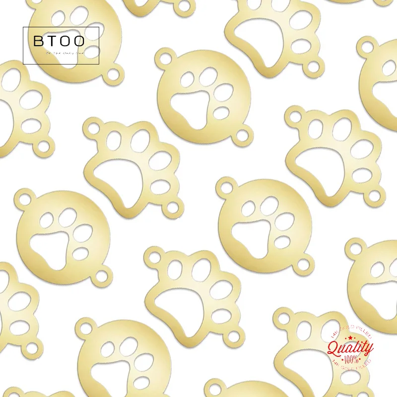 

Очарование в виде собачьего когтя, 14-каратное золото, подвеска в виде когтей, ювелирные изделия для DIY браслета, ожерелья, подвески, разъем для изготовления золотых ювелирных изделий, фурнитура