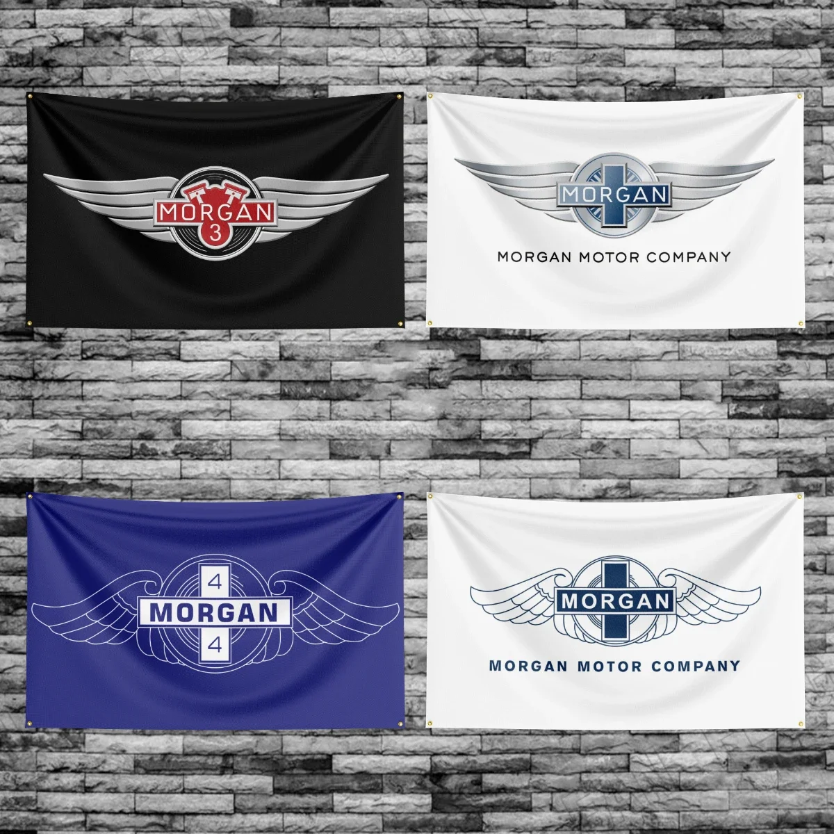 90*150CM Morgans Car Motor Racing Flag Banner Polyester Printed Garage or Bedroom Living Room Decoration