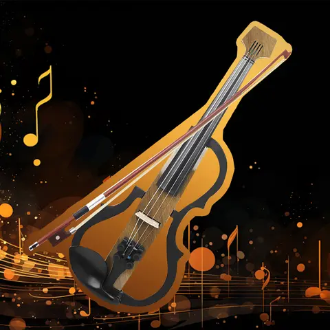 Juego de violín de tamaño completo 4/4, violín eléctrico silencioso profesional de fibra de carbono, juego de iniciación de violín eléctrico, instrumentos de cuerda