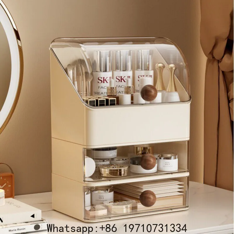 Cosmetics storage box premium desktop dustproof dresser large capacity drawer type