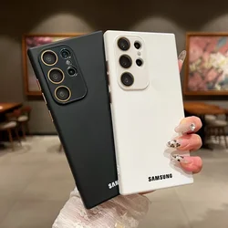 Liquid Silicone Protective Case for Samsung Galaxy S25 S24 S23 S22 S21 Ultra Plus S23 FE A55 A35 A16 A15Soft TPU Cases Cover