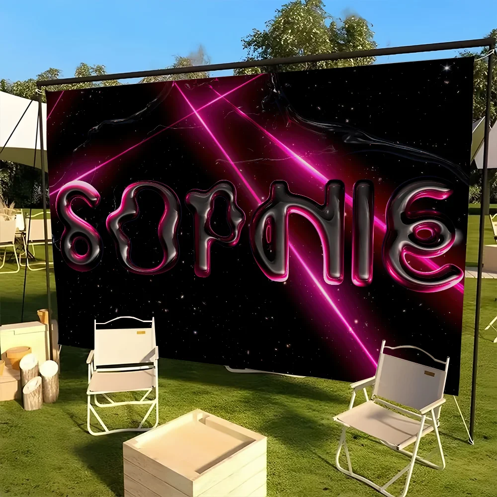 المغني S-الغني S-صوفي علم مرة أخرى لحفلة النزهة والتخييم راية قماش جو خارجي #1