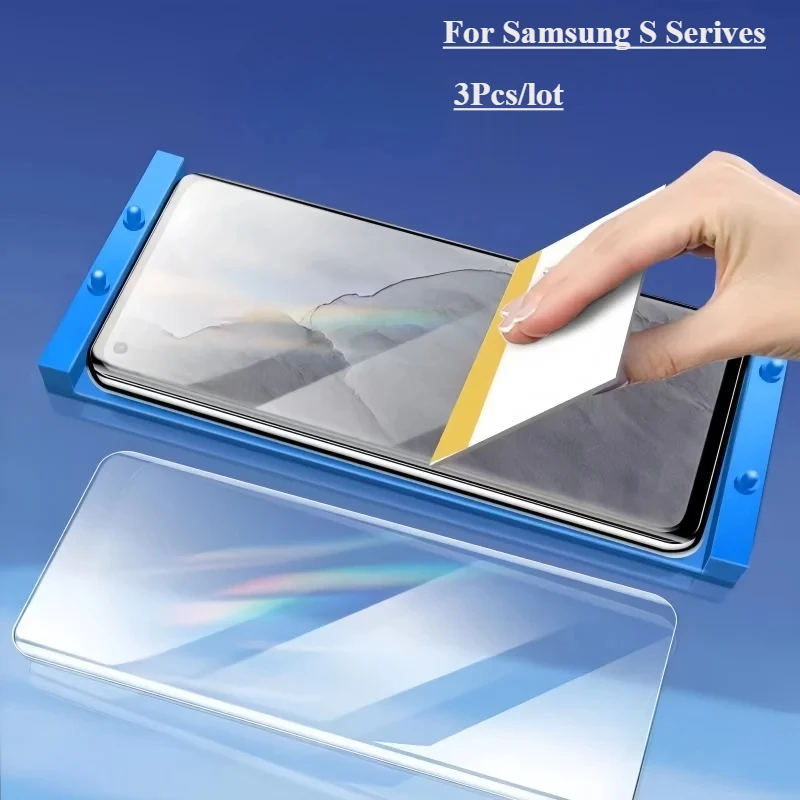 3 PCS Soft Ceramic Film For Samsung Galaxy S24 S23 S22 S25 Ultra S25+ S21 Plus S10+ Note10 20 Ultra Full Glue Screen Protector