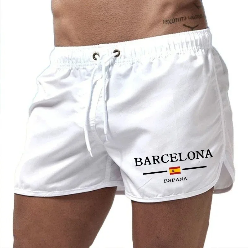 Summer Men's Swimming Daily Shorts 2026 Beach Casual Trunks Swim Gym Pants Quick Drying Homme Surf Ventilate Drawstring Fashion