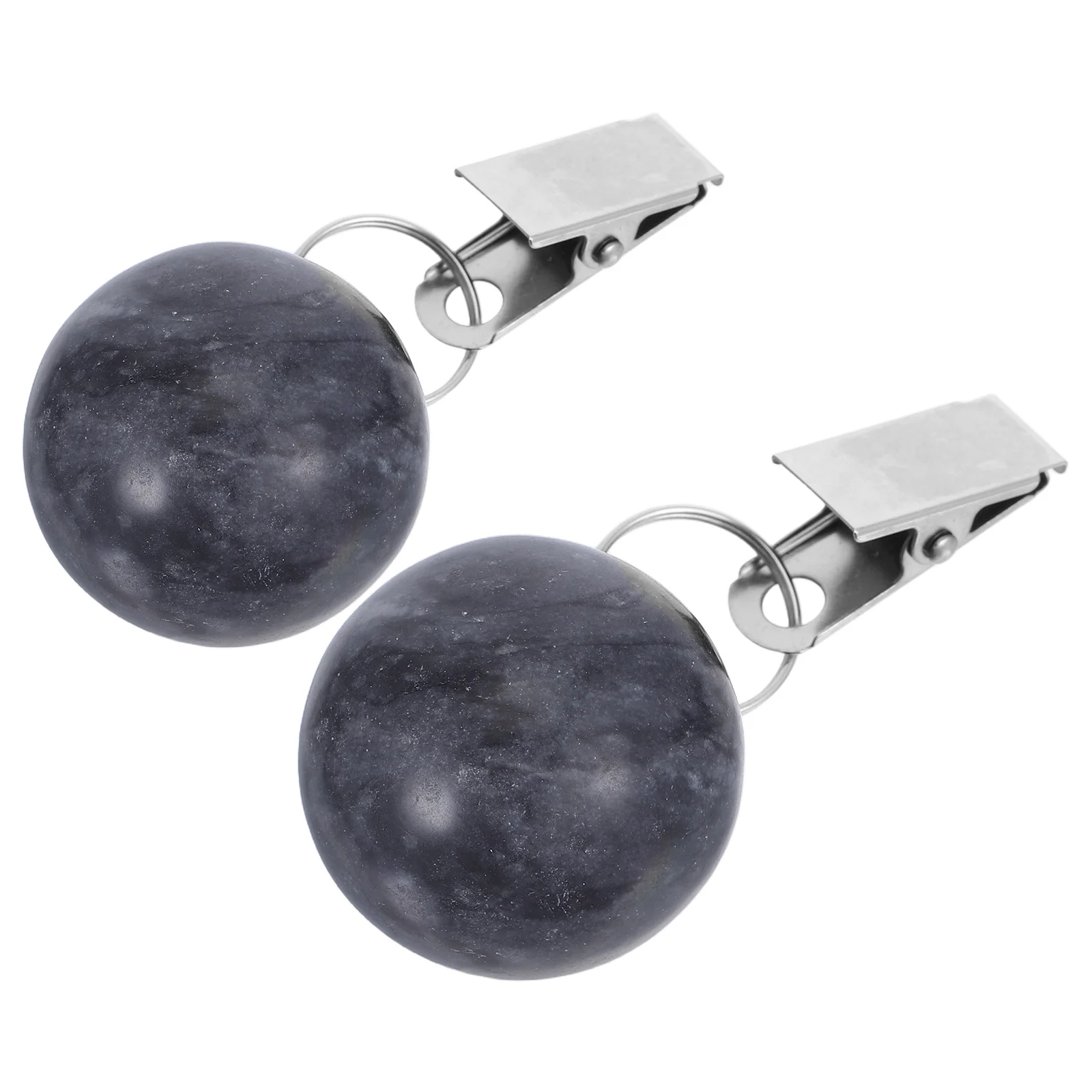 

2Pcs Marble Tablecloth Clips Windproof Heavy Duty Outdoor Picnic Table Cover Weights Curtain Holders Tablecloth Clamps