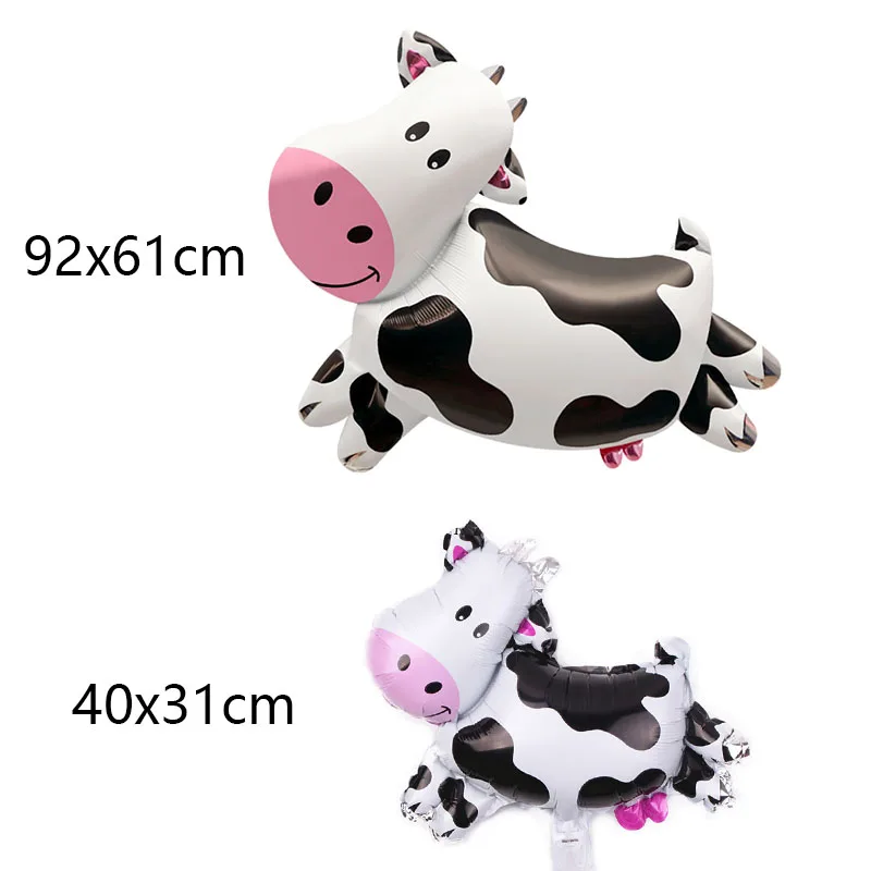 2 قطعة بالونات رقائق البقرة على شكل بقرة بالون هيليوم لمزرعة حفلة عيد ميلاد الديكور استحمام الطفل مزرعة الحيوان موضوع لوازم الحفلات