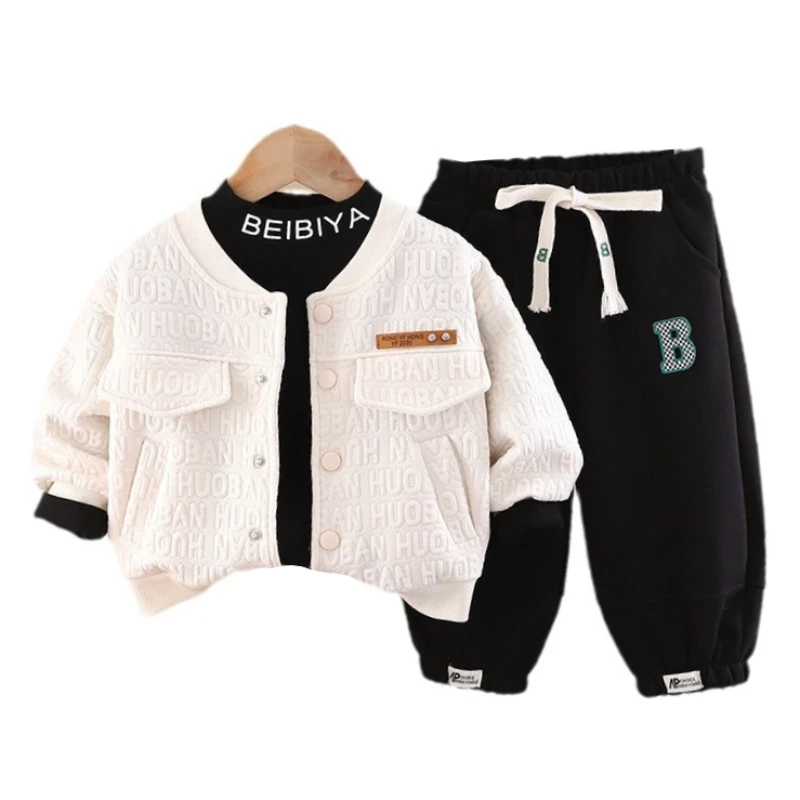 

New Autumn Baby Clothes Children Boys Jacket T-Shirt Pants 2Pcs/Set Toddler Girls Clothing Infant Casual Costume Kids Tracksuits