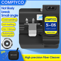 COMPTYCO Fiber Cleaver S-08 FTTH Cable Fiber Optic Cutting Knife Three-in-one clamp slot16 Surface Blade