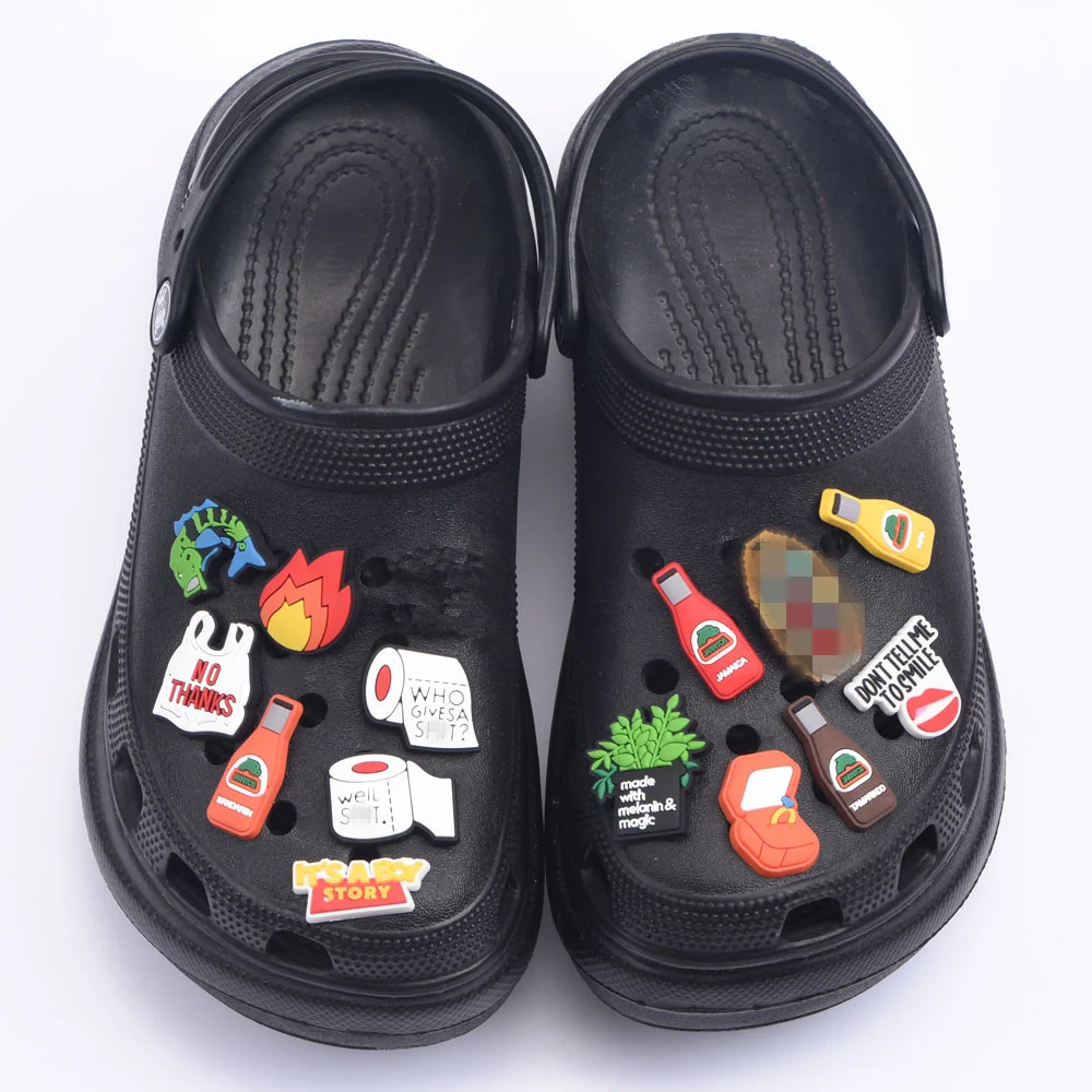 

Toilet Paper Kitchen Toy DIY Shoes Decorations Jamaica Tamarindo Pina Shoe Charms Cartoon Cute Tomato Paste Kids Favor Gifts