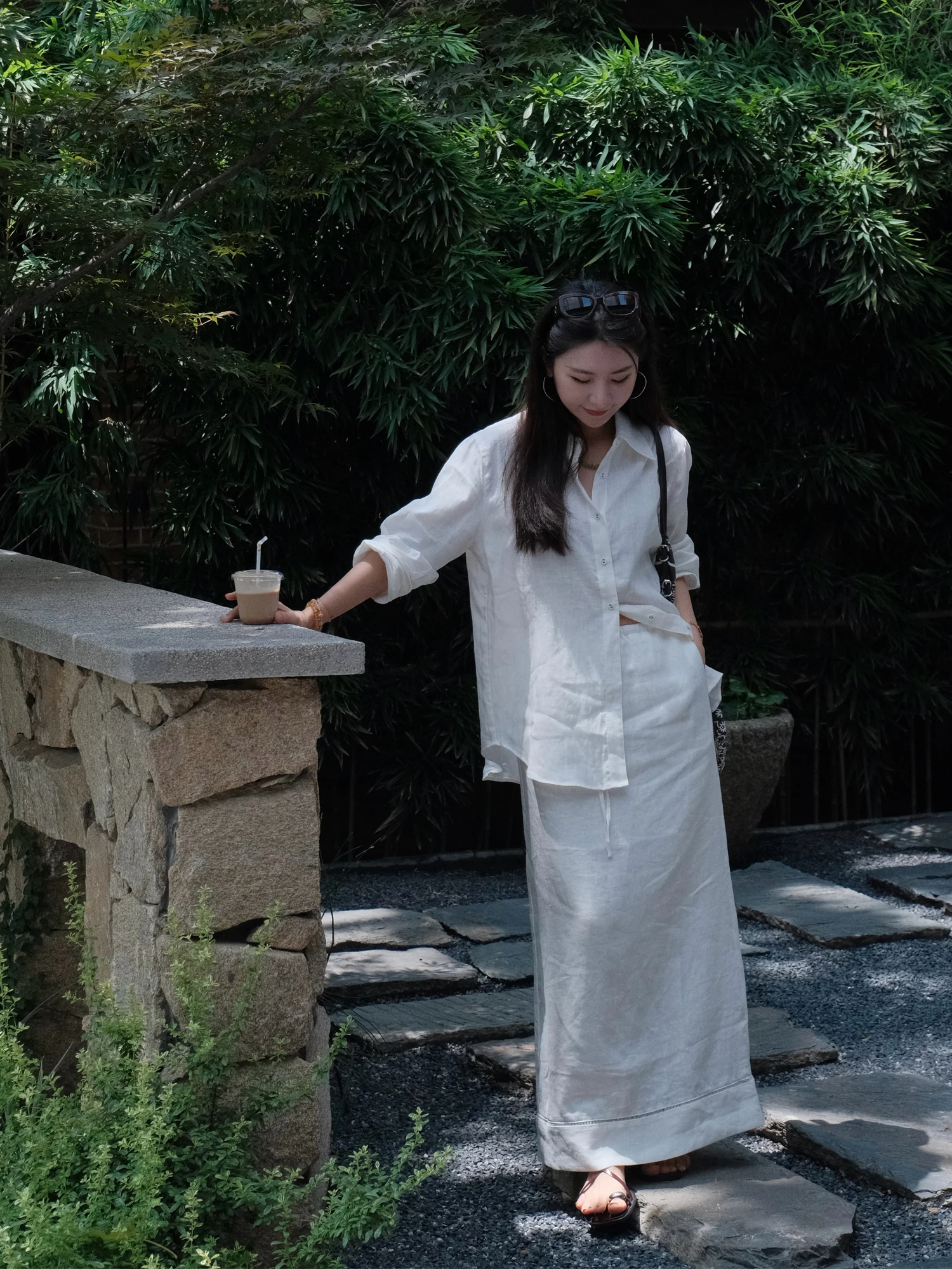 

l Linen irt mat Loose Fit Classic Sle Women's Busin Casual Long Sve Collar UV Protection