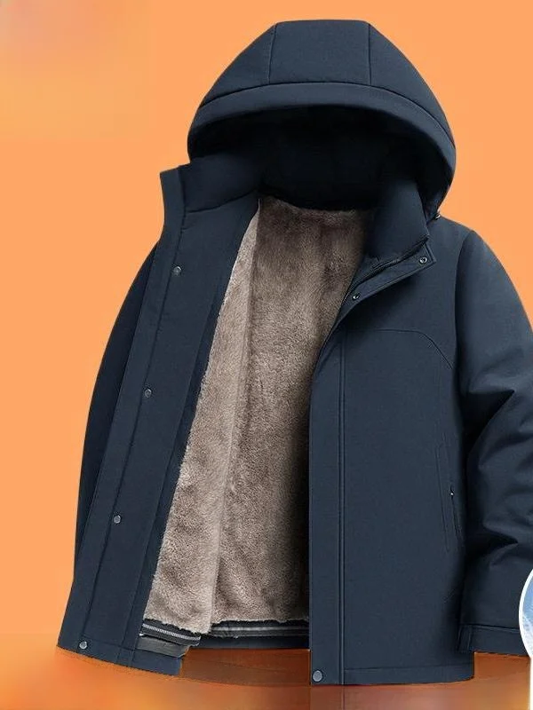 

Мужская зимняя удлиненная пуховая куртка: ультратеплая, ветрозащитная, с наполнителем из гусиного пуха, для активного отдыха, для мужчин среднего и пожилого возраста