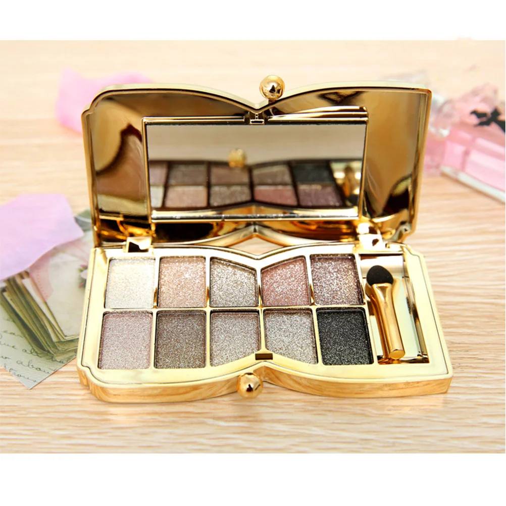 

10 Colors Flash Glitter Eye Shadow Palette Set Matte Long Lasting Waterproof Sweatproof Make Up