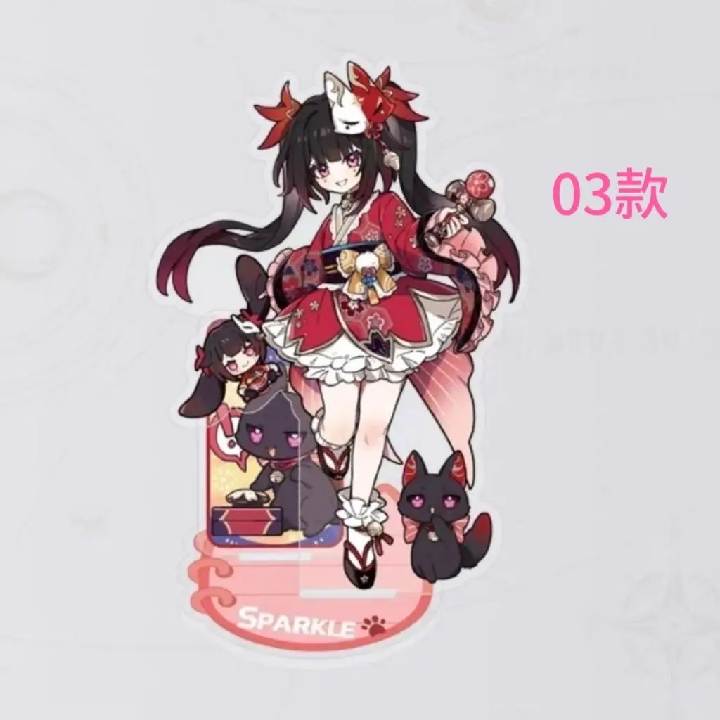 هونكاي: ستار ريل للأطفال حامل شخصية أكريليك Ruan Mei Dr. نسبة Sparkle Acheron Aventurine مجموعة اللافتات الدائمة للبجعة السوداء #4