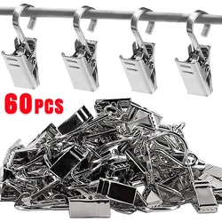 60/10Pcs Stainless Steel Curtain Clips With Hook Mini Metal Wire Holder For Window Curtain Photos Clips Home Decors Accessories