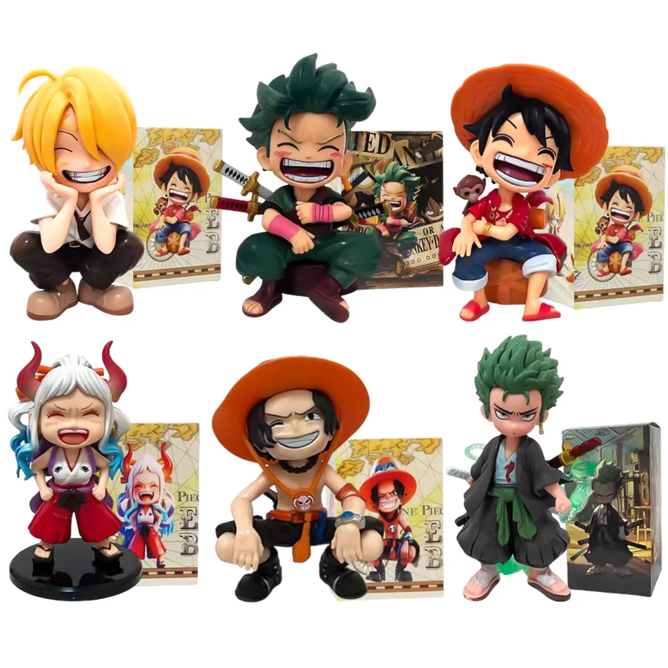 

Hot Anime ONE PIECE 6pcs Set 12-15cm Monkey D Luffy Roronoa Zoro Action Figure Movie Model Toy Birthday Christmas Gift In Stock