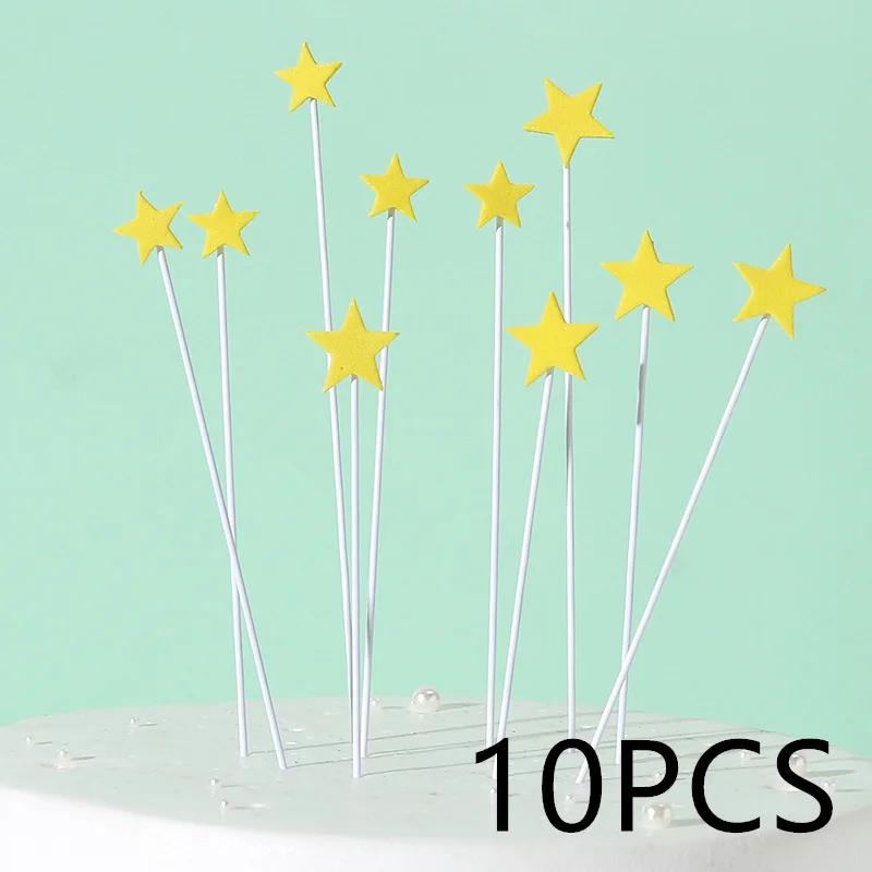 1 Set Farbige Buchstaben Happy Birthday Tortendekoration Gold Kleiner Stern DIY Party Geschenk Cupcake Topper für Babyparty Dessert Dekoration – Detail 11