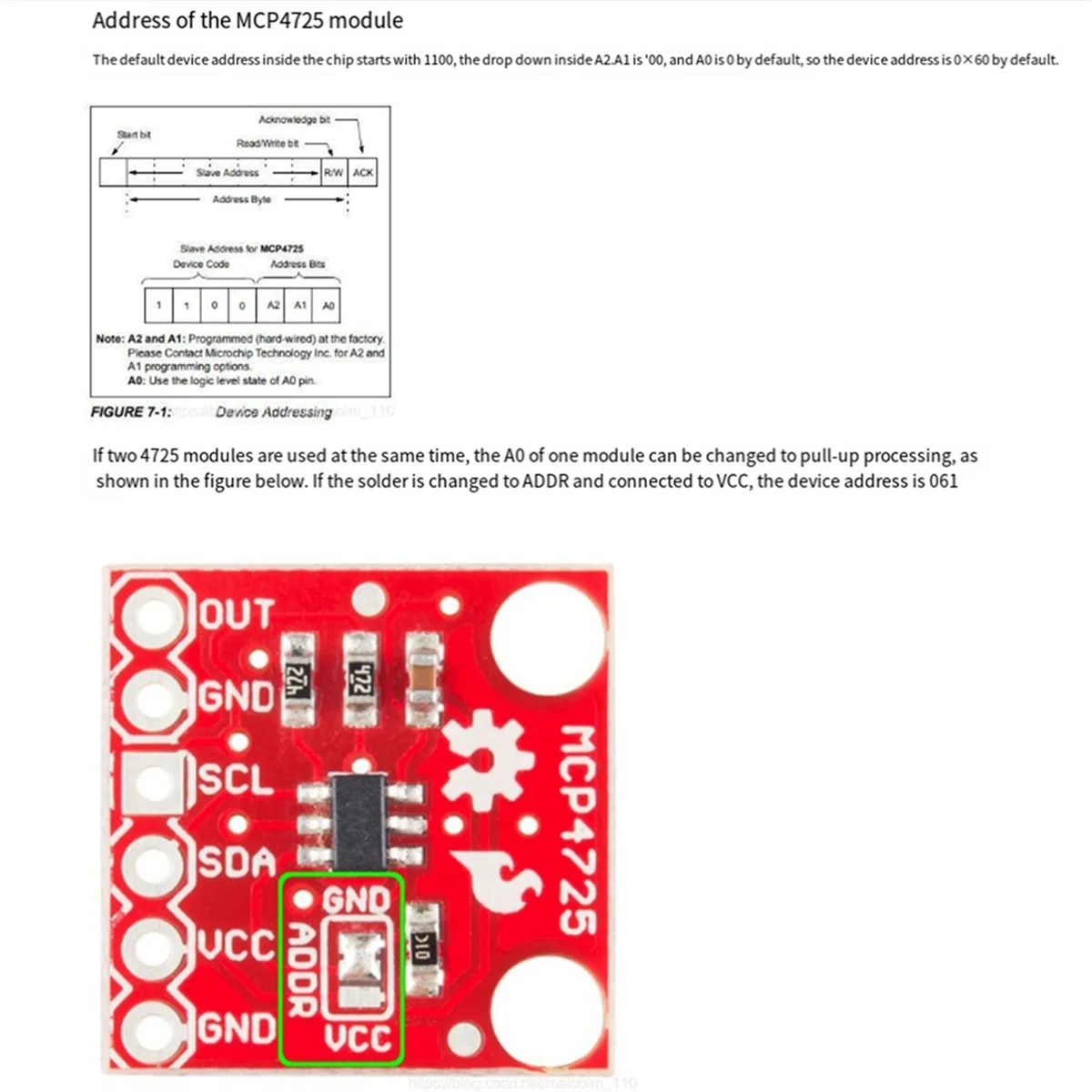 MCP4725 I2C DAC Digital Converter Module Digital to Analong EEPROM Development Board for ArduinoN01R