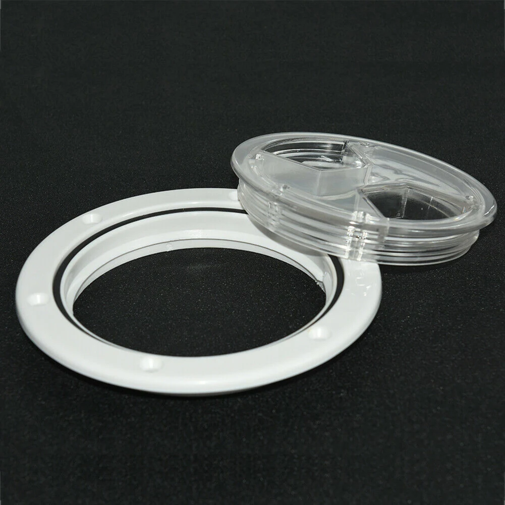 New Accessories High Quality Top Lid Lock 1pc 4Inch ABS Anti-aging Anti-corrosive Clear Inspection Hatch Cover