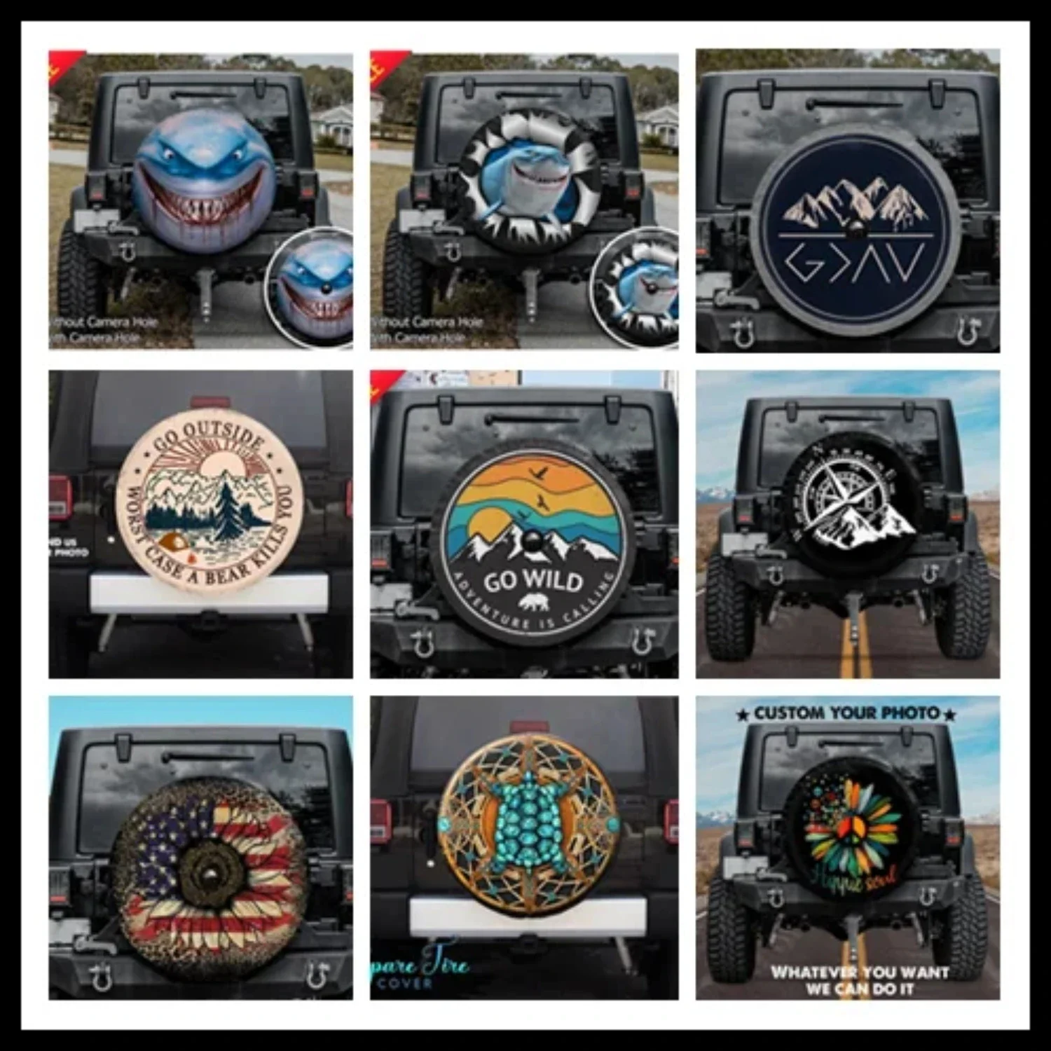 High-Quality, Stylish, and Durable Spare Tire Cover for Camping Car - Reliable Waterproof Protection - Perfect Gift for Outdoor