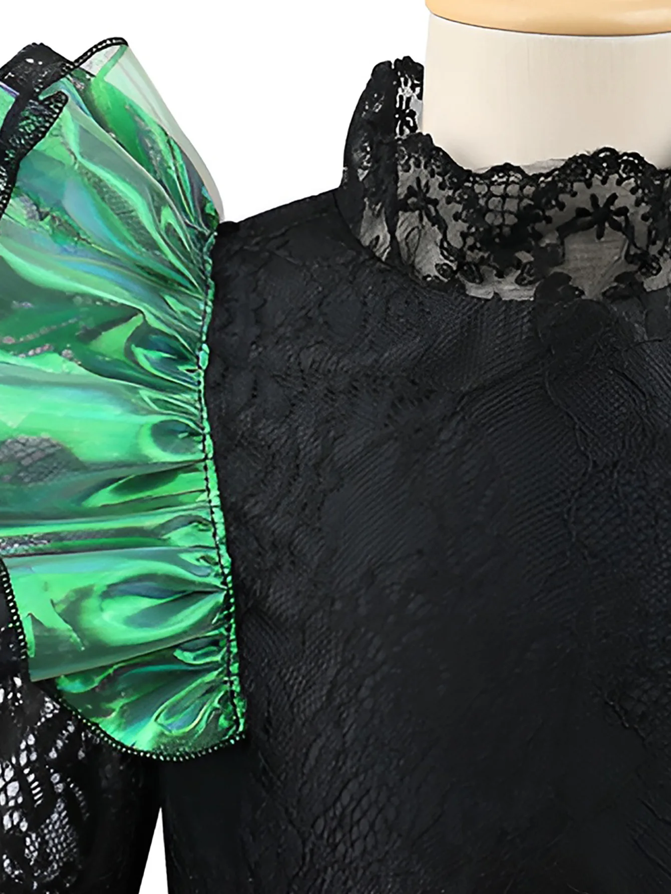Halloween Witch Cosplay Black Lace Long Dress Halloween Party Costume for Kid