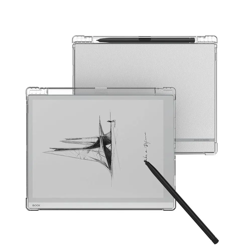 

Transparent E Ink Tablet Case Airbag with Pen Holder e-Reader Cover TPU Ultra Thin for Boox GO/Palma/Note Air 3 C/X3 Pro