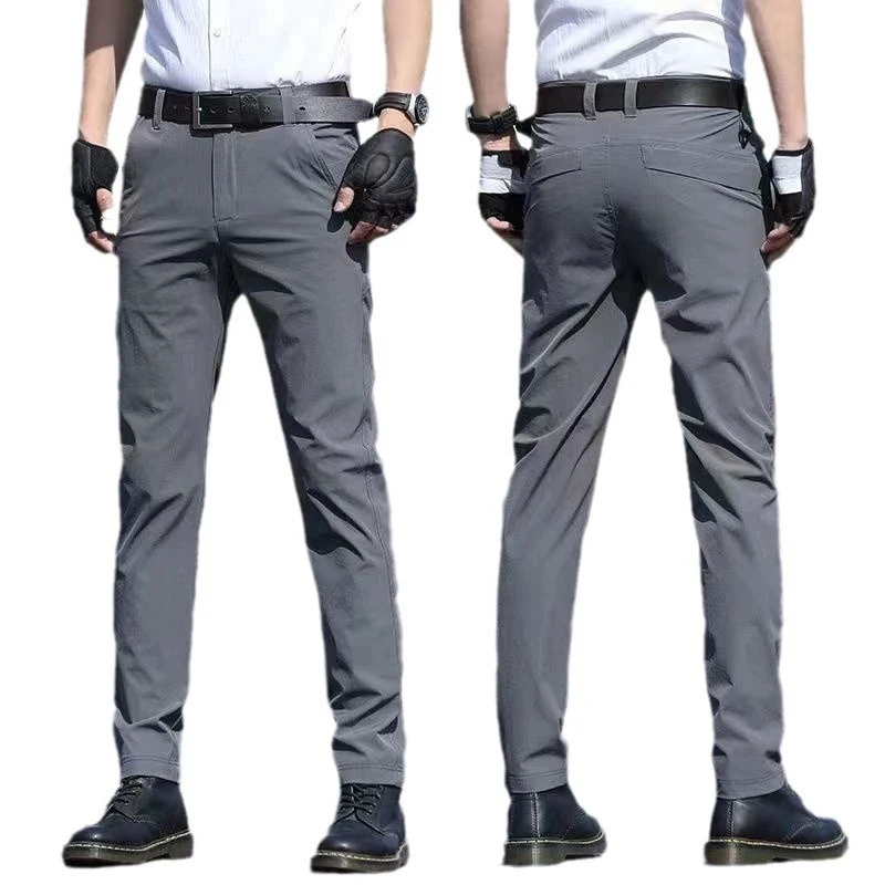 

2025 Spring Autumn New Casual Pants Men Cotton Slim Fit Chinos Fashion Cargo Trousers Male Brand Clothing