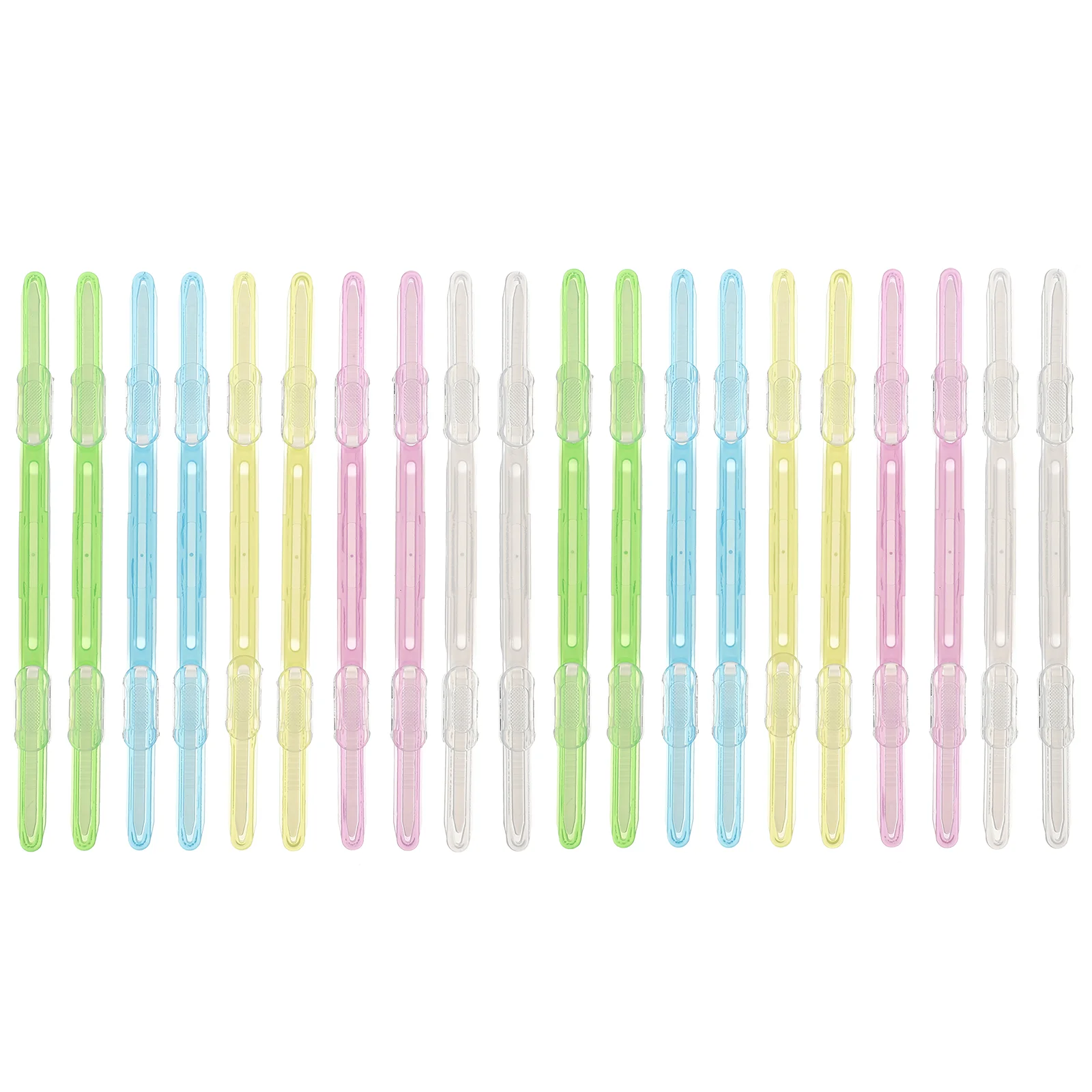 20 PCS Loose-Leaf Binder Clip Plastic Paper Fasteners Office Binders Stationery Clips Supplies
