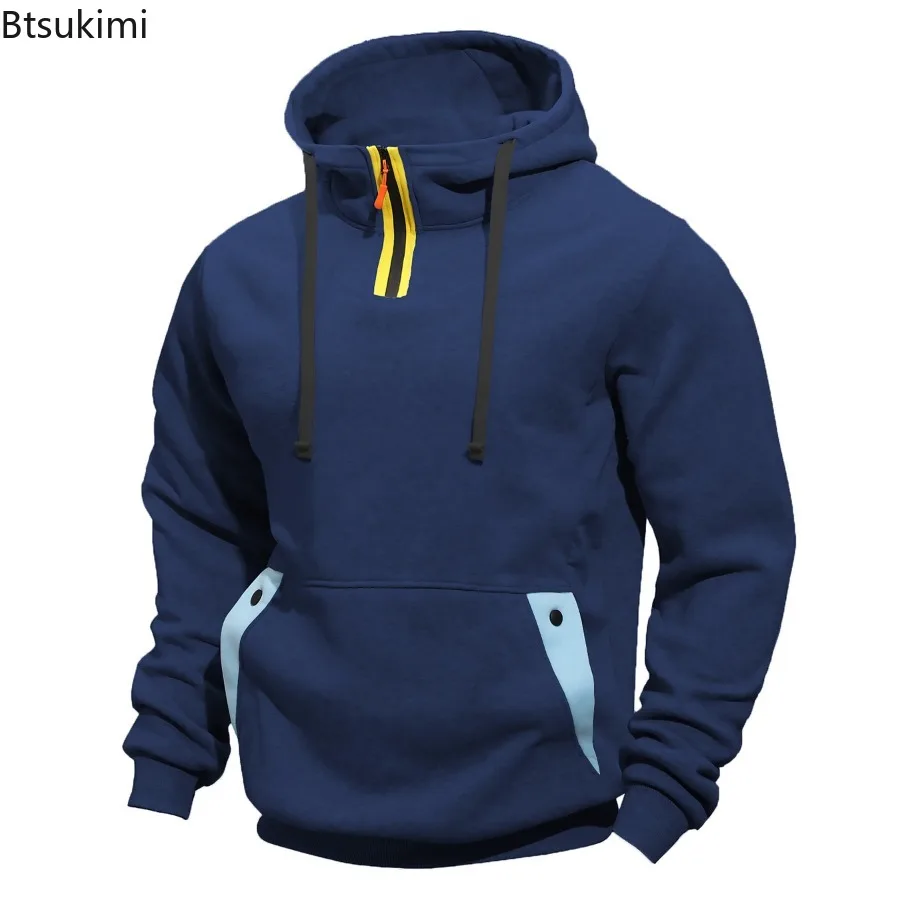 

2025 New Men's Long Sleeve Hoodies Fashion Sport Fitness Loose Hooded Pullovers Spring Autumn Casual Streetwear Male Sweatshirts