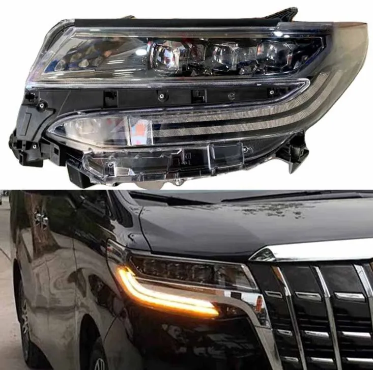 HYD 2023 Headlight For Lexus LM For Toyota Alphard Upgrade Style Headlamp with 3 LED Light Holder