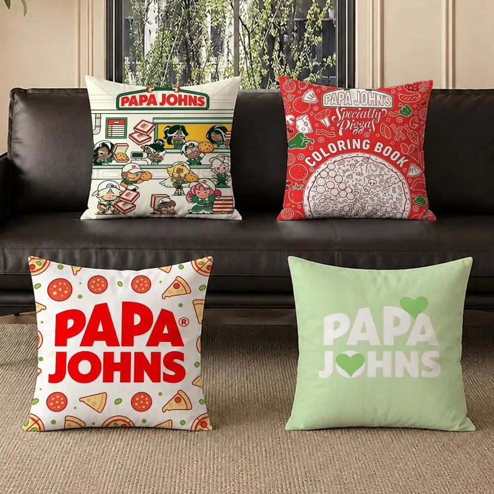 classic Papa John's Cushion Cover Pillow Short Plush Pillow Modern Minimalist Style for Living Room Bedroom Gift Giving