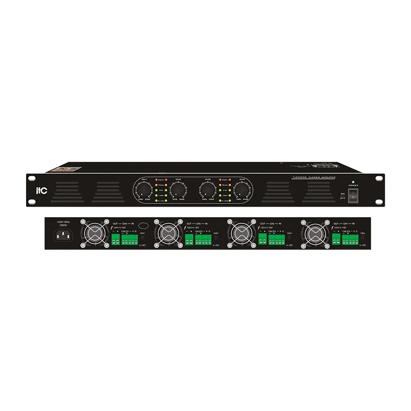 T-4350DS 4-Channel Class-D Amplifier Power Amplifier Amplification For Broadcast Systems Of Clubs, Venues, Shopping Centers