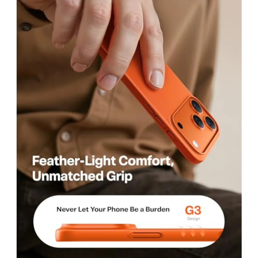 حافظة هاتف رفيعة للغاية وخفيفة الوزن بتصميم بسيط لهاتف iPhone 17 Pro مع قبضة آمنة ولمسة حريرية صلبة مضادة للخدش