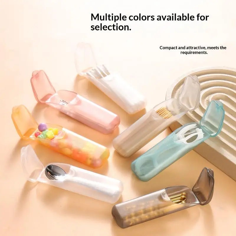 [THG] 5pcs/set Mini Toothpick Storage Boxes Toothpick Holder With Lid Home Kitchen Restaurant Portable Small Toothpick Case