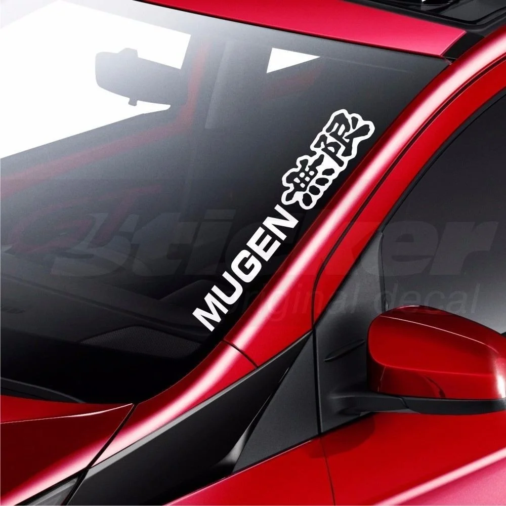 For  Mugen Car Windscreen Civic Fit CR-V Sticker Rear Window Decal  Styling