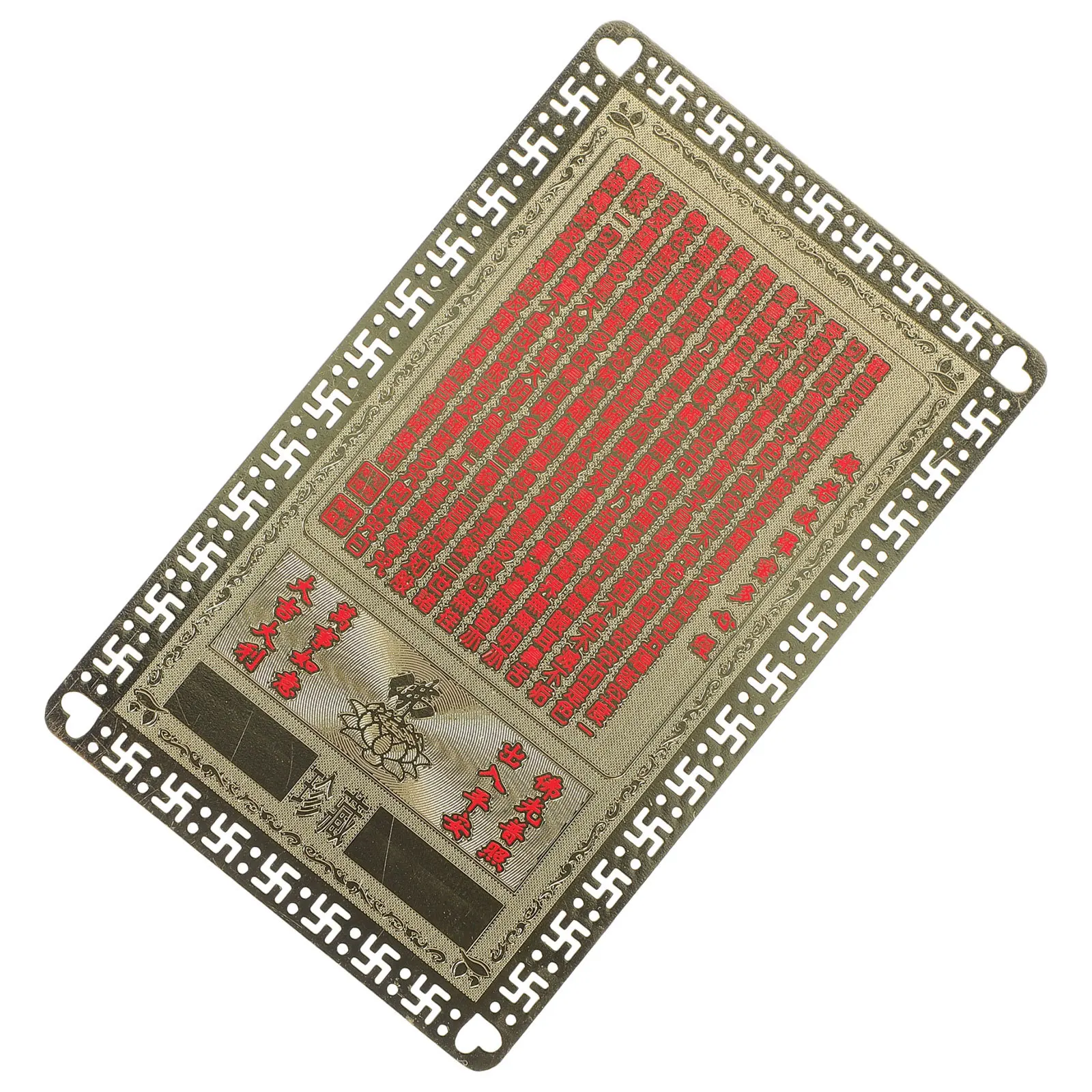 

Guanyin Card Chinese Amulet Auspicious Metal Luck Card Exquisite Workmanship Portable Wallet Purse Decor Amulet