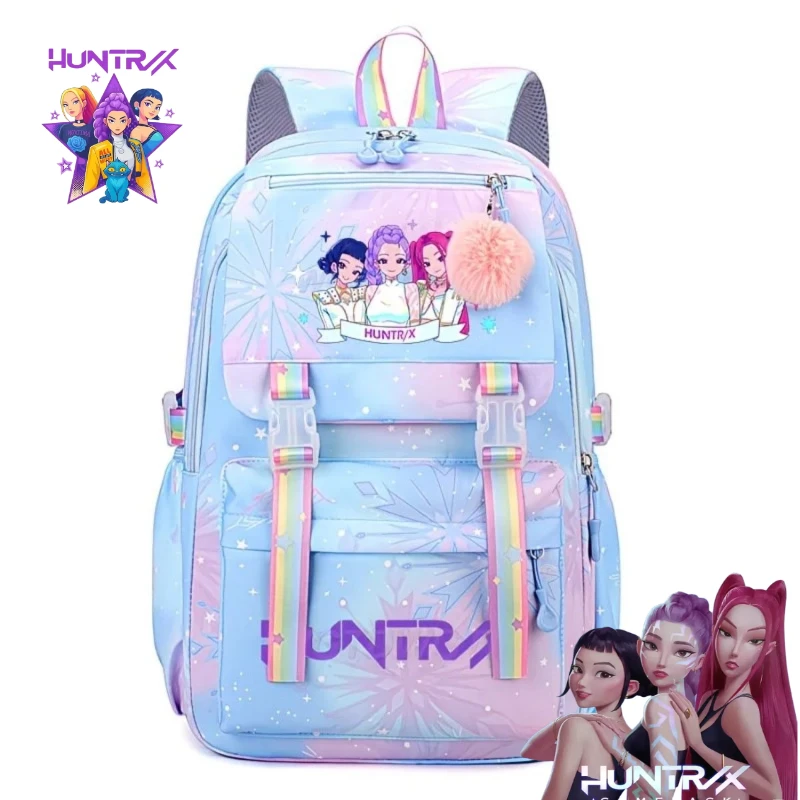 

K-Pop Demon Hunters animation merchandise cartoon cute student school bag stationery books laptop storage travel backpack gift