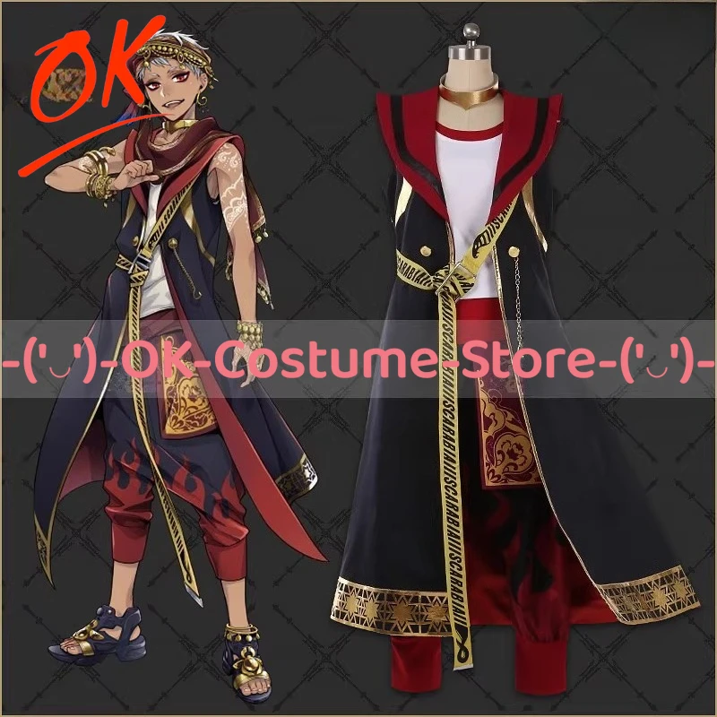 [Customized Size] Twisted Wonderland Scarabia Kalim Al-Asim Aladdin Cosplay Costume Dorm Outfit Halloween Party Uniform Suit