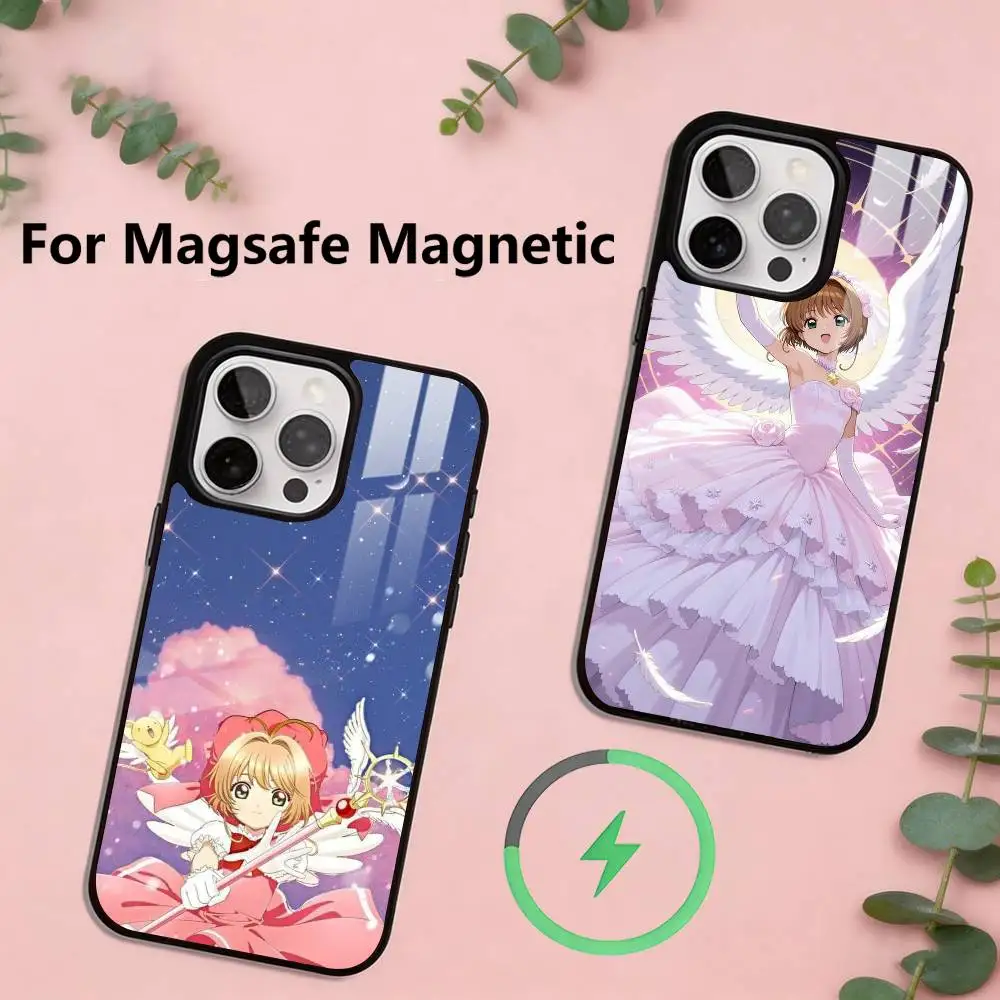 

CardCaptor Sakura Anime Phone Case For iPhone17,16,15,14,13,12,11 Plus,Pro Magnetic For Magsafe Wireless Charging