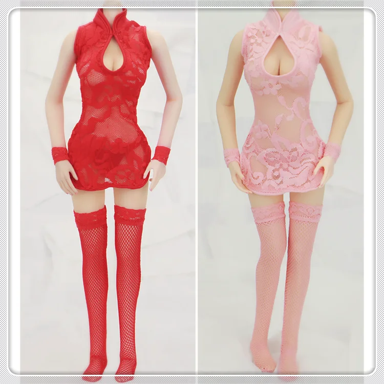 

1/6 Scale Female Soldiers Sexy Cheongsam Pajamas Underwear Clothing Accessories Are Suitable for PHICEN Latex Female Body