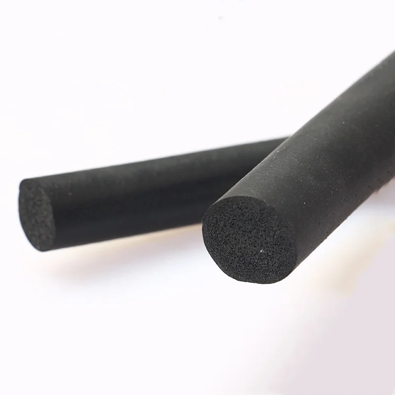 5M EPDM Rubber Foam Sealing strip Round shape solid Sponge tape high density O type Soundproof Weatherstrip Hardware Accessories