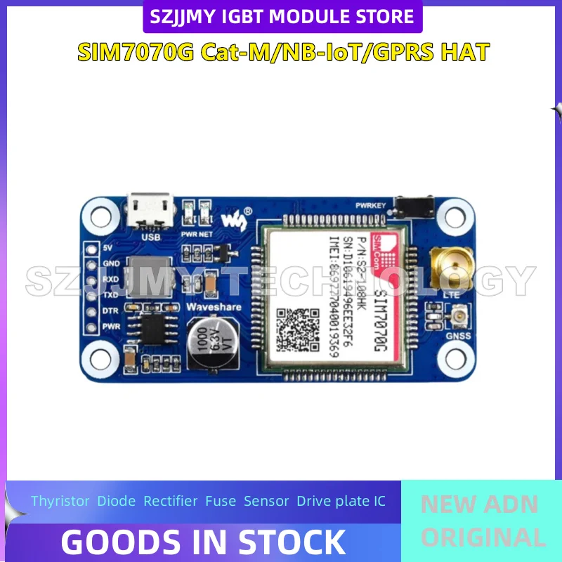 

Raspberry Pi NB IoT/Cat-M/GNSS Expansion Board IoT SIM7070G Module Global Communication Module NEW ORIGINAL IN STOCK