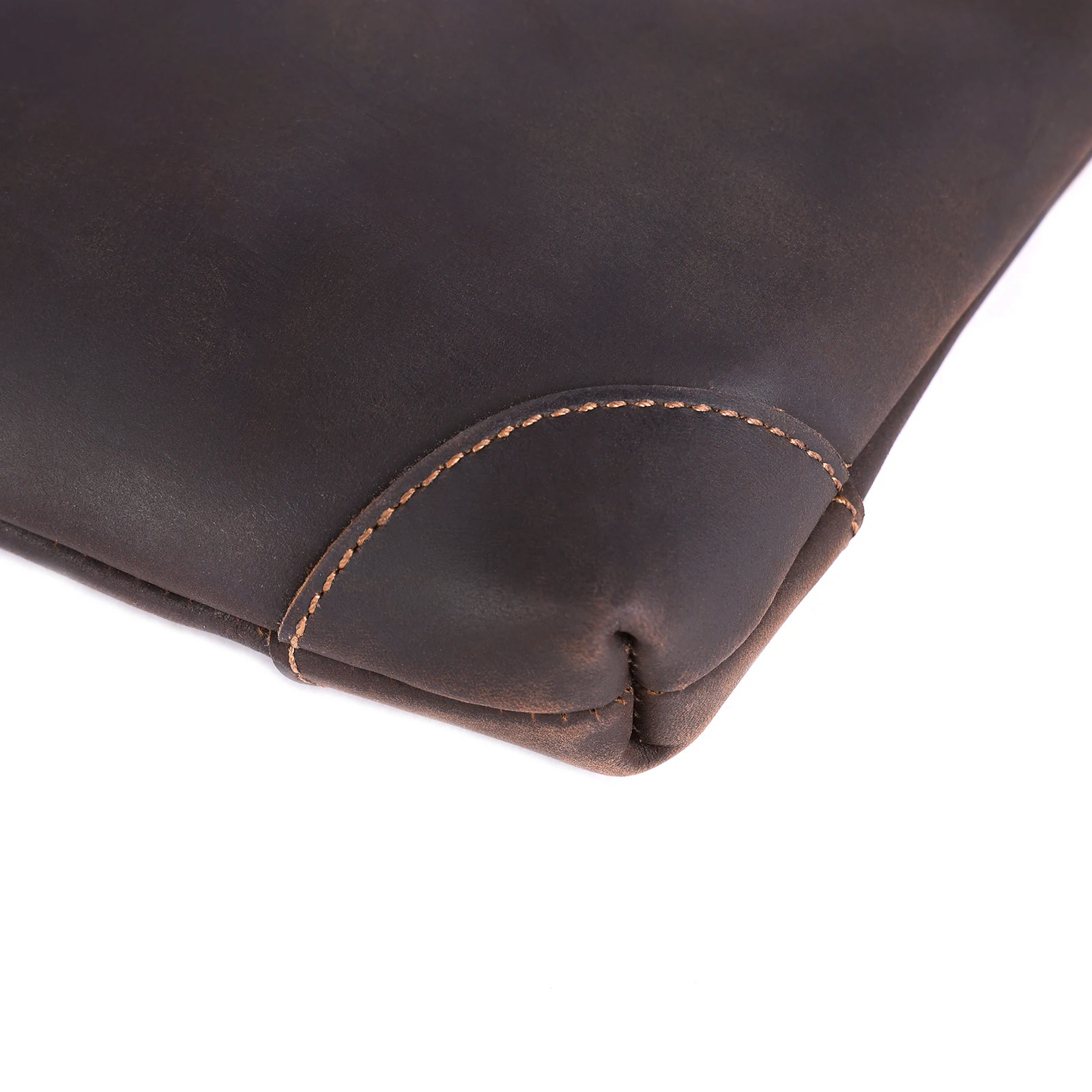 S.WORKER Vintage Echtleder Herren-Clutch-Tasche Lange Geldbörse für Männer Erstschicht-Leder-Portemonnaie Retro-Kartenhalter Handyhalter – Detail 17