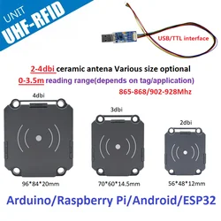 M5STACK UHF RFID 리더 유닛, ISO 18000 6C EPC Gen2 통합 리더 모듈, USB/TTL 인터페이스, 라즈베리 파이 임베디드 시스템