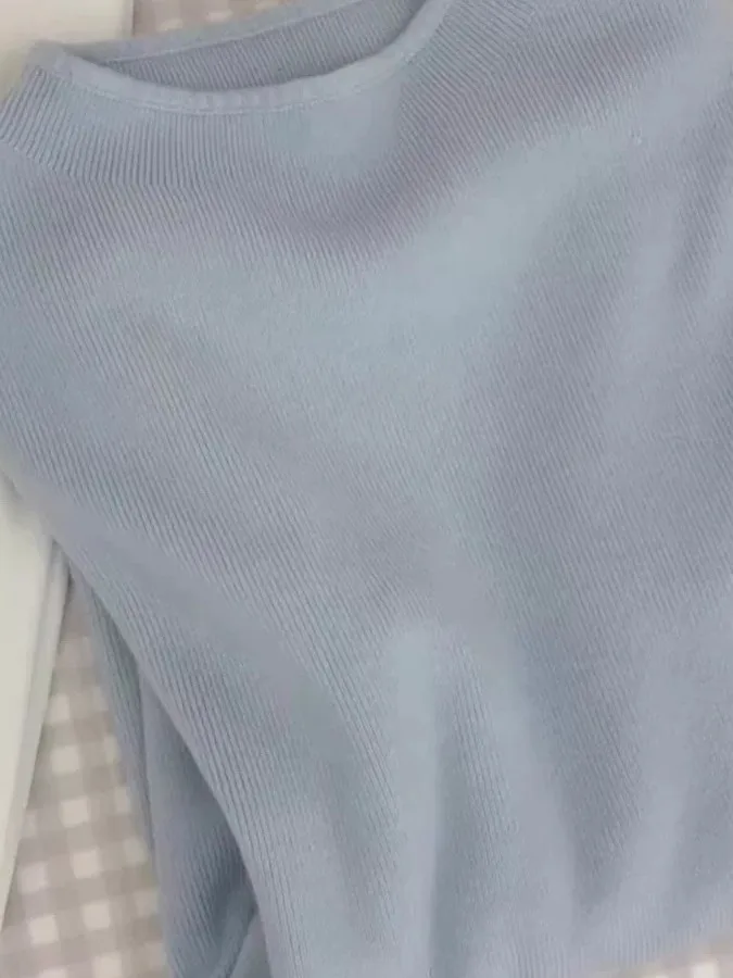 High-End Europese Sle Dames Gebreide Basis Irt Licht Paars F Hoge Kraag Trui Herfst Winter Woon-werkverkeer Slim Fit Warmte