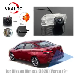 VKAUTO Fish Eye Rear View Camera For Nissan Almera L02D New Versa 2019~2023 CCD HD Night Vision Reversing Backup Parking Camera