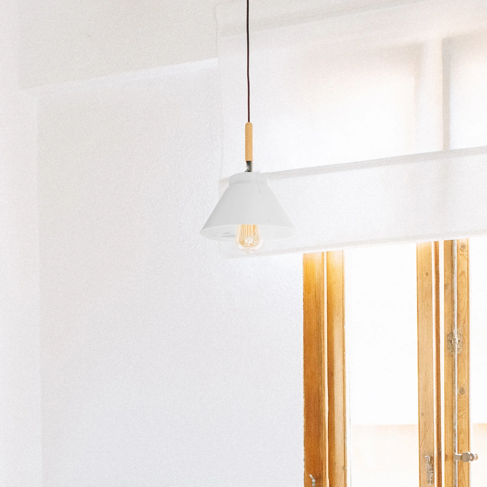 

6Pairs Plastic Pendant Light Shades Horseshoe Lampshade Covers for E27 Bedroom Ceiling Lamp Shade Holder Light Fixture